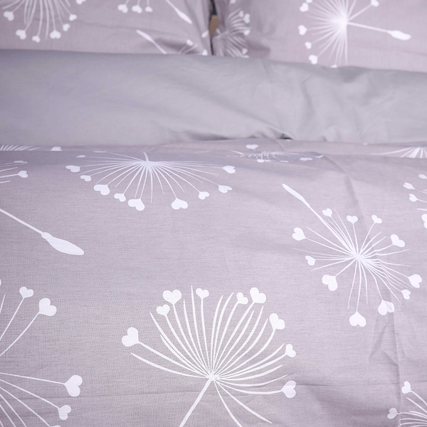 Фото - Комплект постільної білизни MirSon King Size 220х240 см 00-3 Grey Dandelions Поплін (2200009701542)