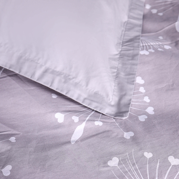 Фото - Комплект постільної білизни MirSon King Size 220х240 см 00-3 Grey Dandelions Поплін (2200009701542)