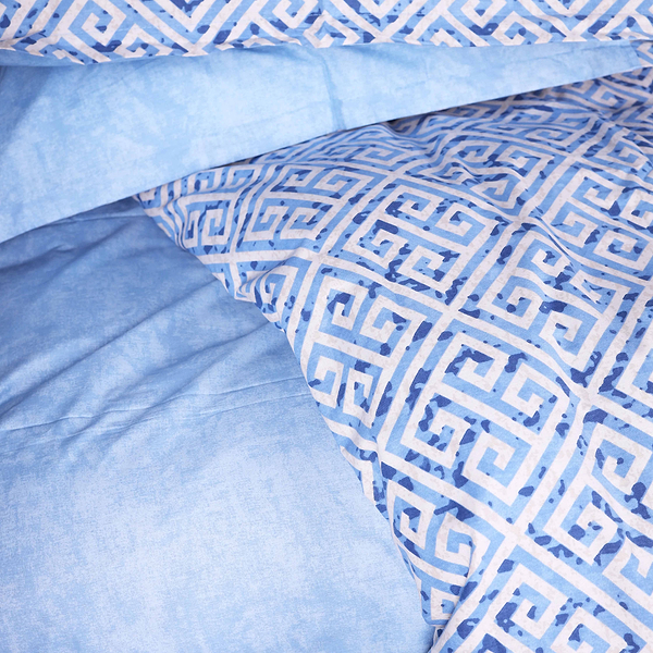 Фото - Комплект постільної білизни MirSon King Size 220х240 см 00-5 Geometry Blue Поплін (2200009704079)