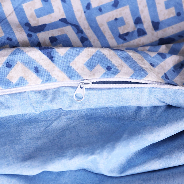 Фото - Комплект постільної білизни MirSon King Size 220х240 см 00-5 Geometry Blue Поплін (2200009704079)