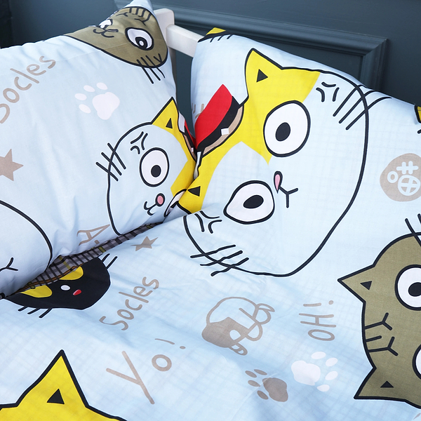 Фото - Комплект постільної білизни MirSon Бязь 18-0007 Cool Cat 175х210 (2200010262421)