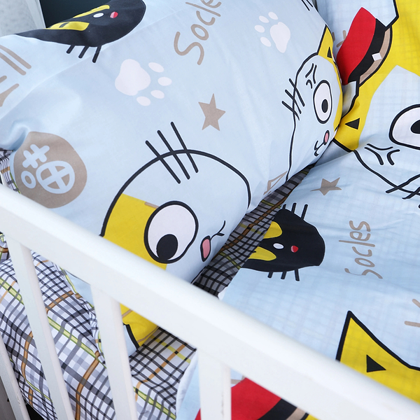 Фото - Комплект постільної білизни MirSon Бязь 18-0007 Cool Cat 175х210 (2200010262421)