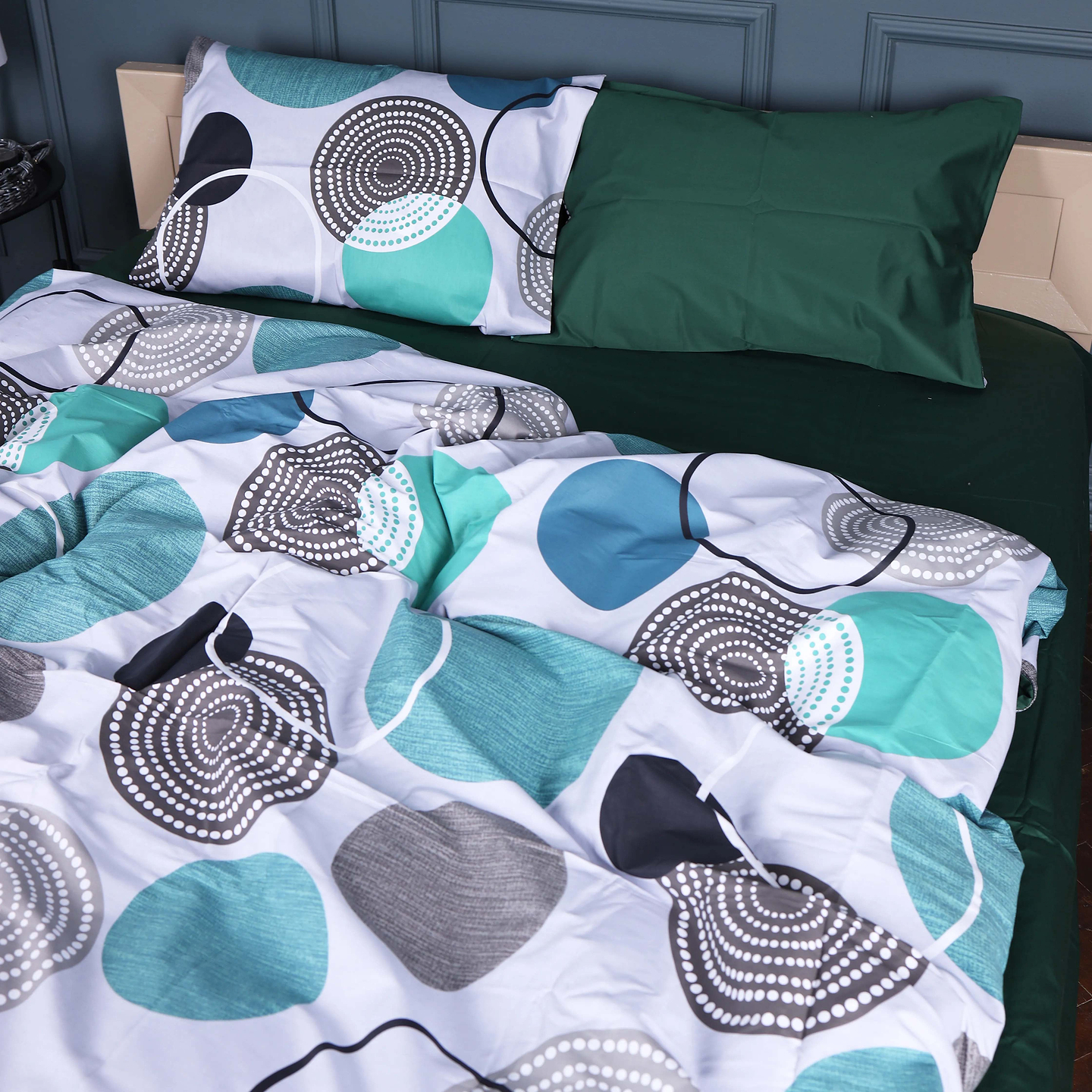 Комплект постільної білизни MirSon King Size 220х240 см 22-1405 Geometry Bliss Сатин (2200010594119)