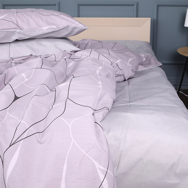 Фото - Комплект постільної білизни MirSon 175х210 см 17-0809 Accents Gray Бязь (2200011493459)