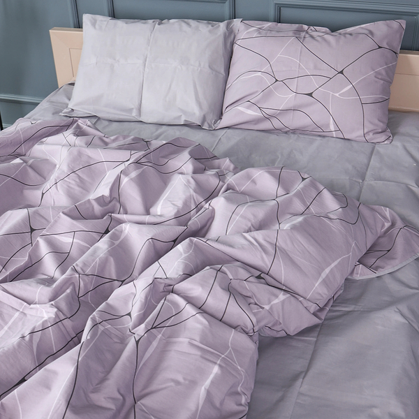 Фото - Комплект постільної білизни MirSon 175х210 см 17-0809 Accents Gray Бязь (2200011493459)