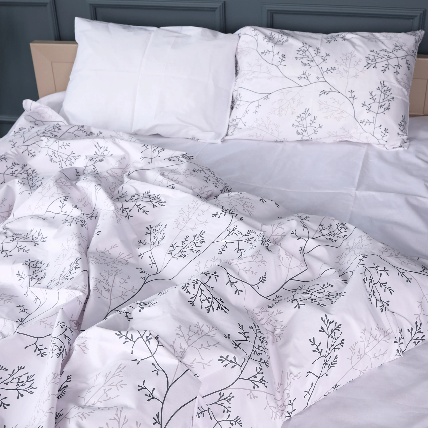 Комплект постельного белья MirSon 175х210 см 17-0812 Twigs of Spring Бязь (2200011494951)