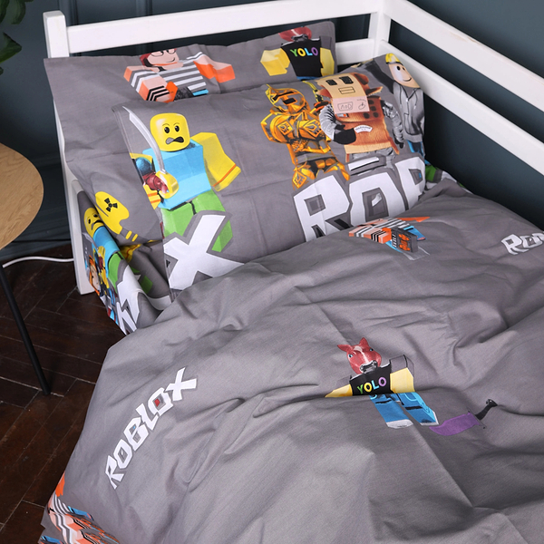 Фото - Комплект постельного белья MirSon Бязь 17-0821 Roblox game gray 175х210 см (2200011552194)