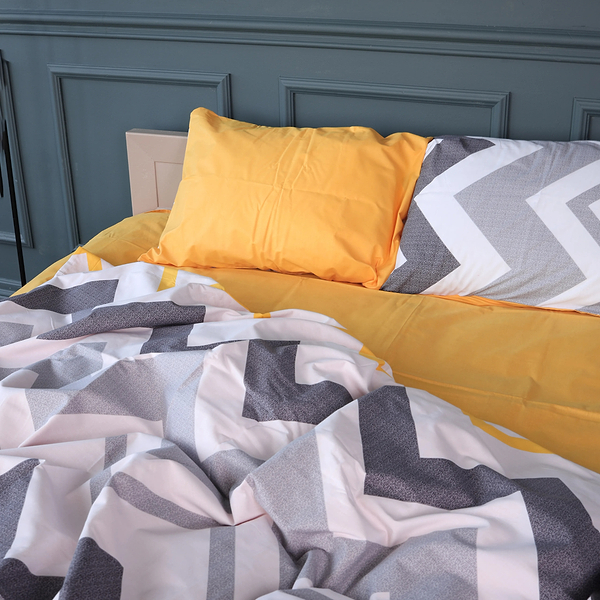 Фото - Комплект постельного белья MirSon 175х210 см 17-0829 Zigzag ornament Бязь (2200011565767)