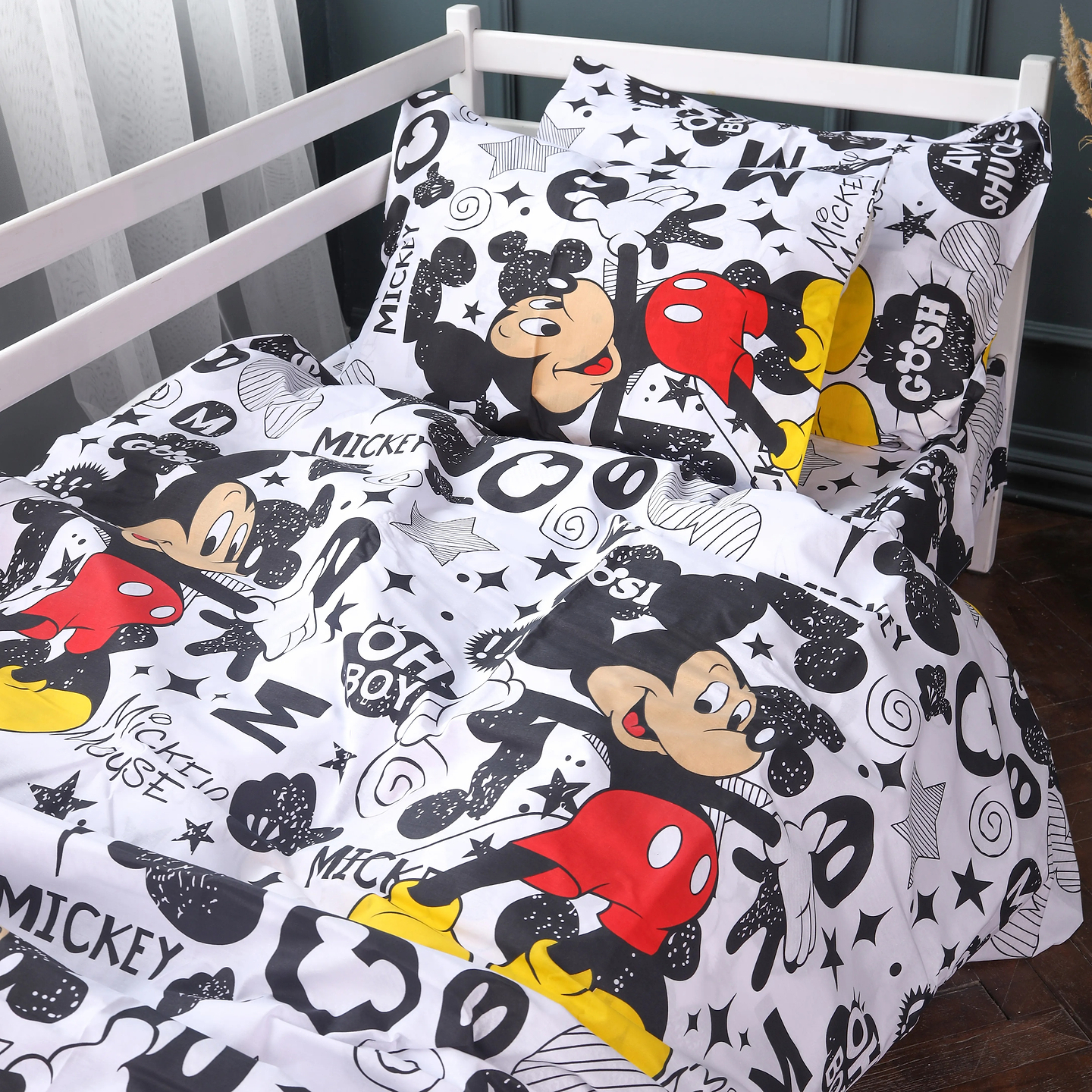 Комплект постільної білизни MirSon Бязь 17-0854 MickeyPop 175х210 см (2200011704340)