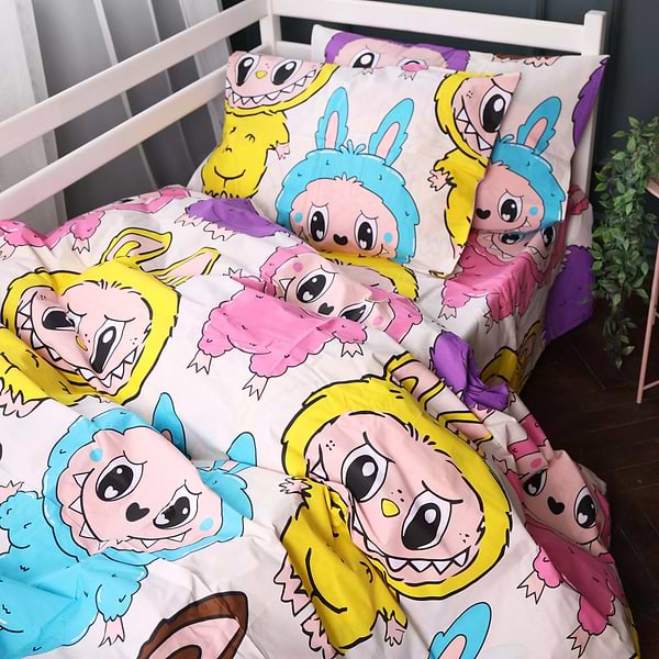 Фото - Комплект постільної білизни MirSon King Size 220х240 см Kids Time 17-0865 Labubu Бязь (2200012064825)