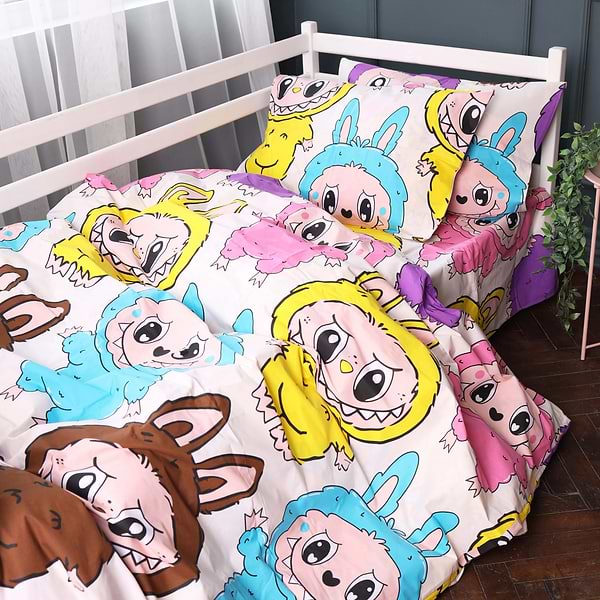 Фото - Комплект постільної білизни MirSon King Size 220х240 см Kids Time 17-0865 Labubu Бязь (2200012064825)
