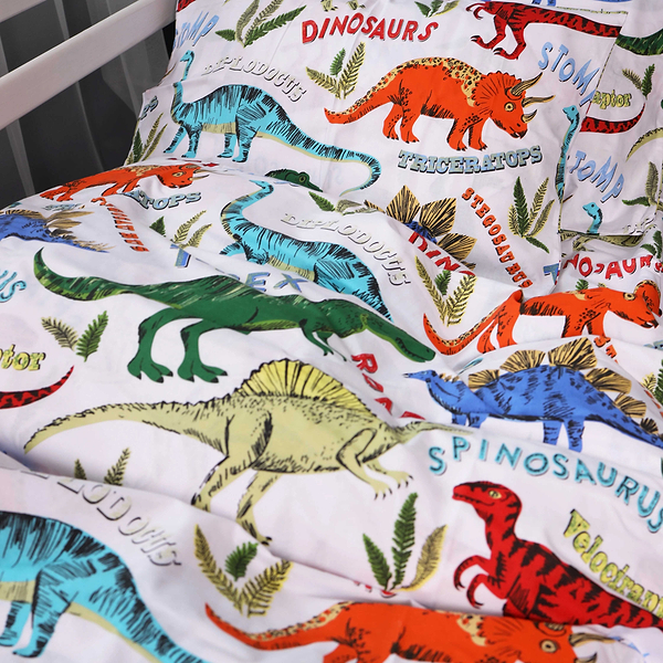 Фото - Комплект постільної білизни MirSon King Size 220х240 см 17-0868 Dino World Бязь (2200012066744)