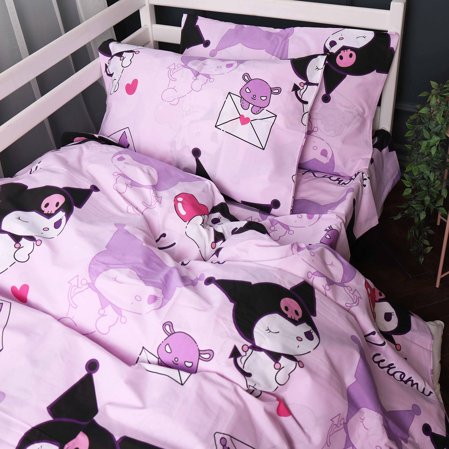 Комплект постельного белья MirSon 200х220 см 17-0869 Lovely Kuromi Ranforce Elite (2200012067895)