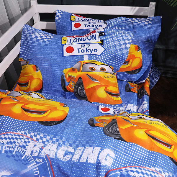 Фото - Комплект постельного белья MirSon King Size 220х240 см Kids Time 17-0888 Cars Speed Blue Бязь (2200012387917)