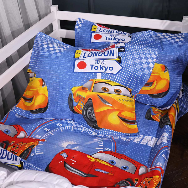 Фото - Комплект постельного белья MirSon King Size 220х240 см Kids Time 17-0888 Cars Speed Blue Бязь (2200012387917)