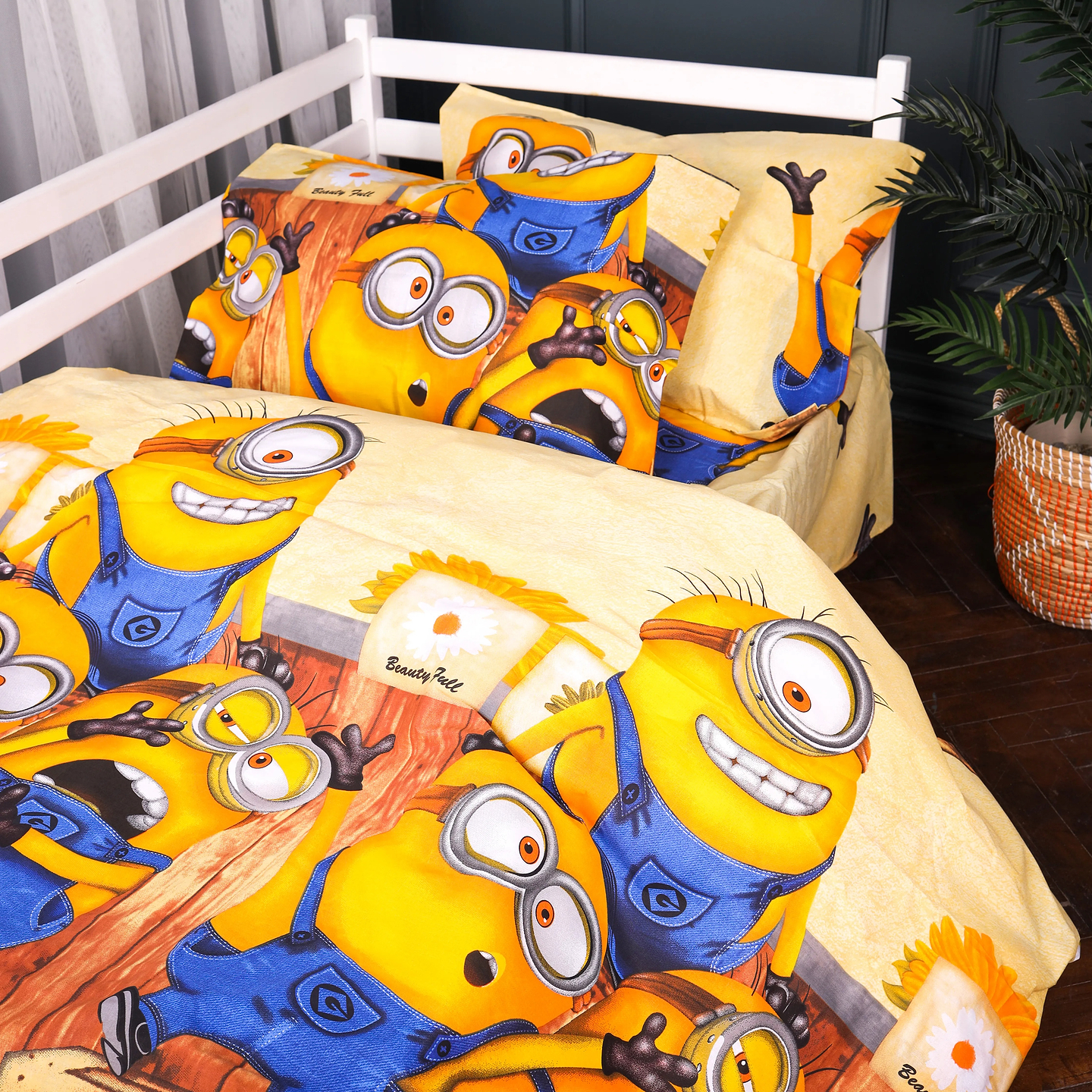 Комплект постельного белья MirSon 175х210 см 17-0899 Minions Fun Бязь (2200012395851)