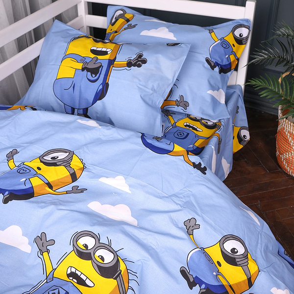 Фото - Комплект постельного белья MirSon 175х210 см 17-0900 Minions Happy Бязь (2200012396605)