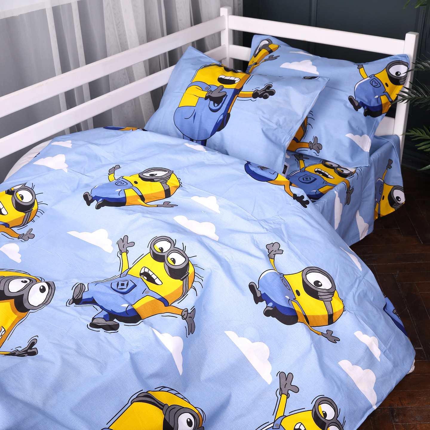 Комплект постельного белья MirSon 175х210 см Kids Time 17-0900 Minions Happy Бязь (2200012396858)