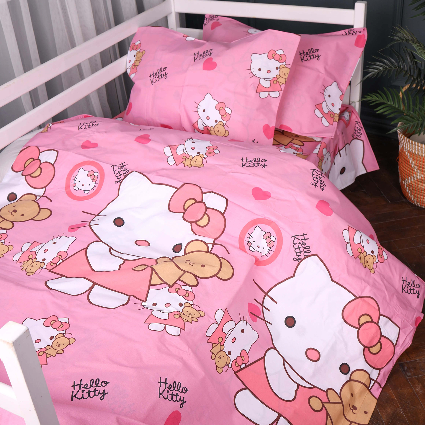 Комплект постельного белья MirSon 200х220 см 17-0903 Kitty Sweet Hearts Ranforce Elite (2200012399378)