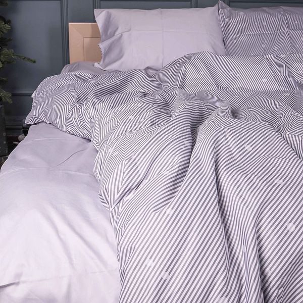 Фото - Комплект постельного белья MirSon 175х210 см 22-1437 Minimal Gray Hearts (2200012405192)