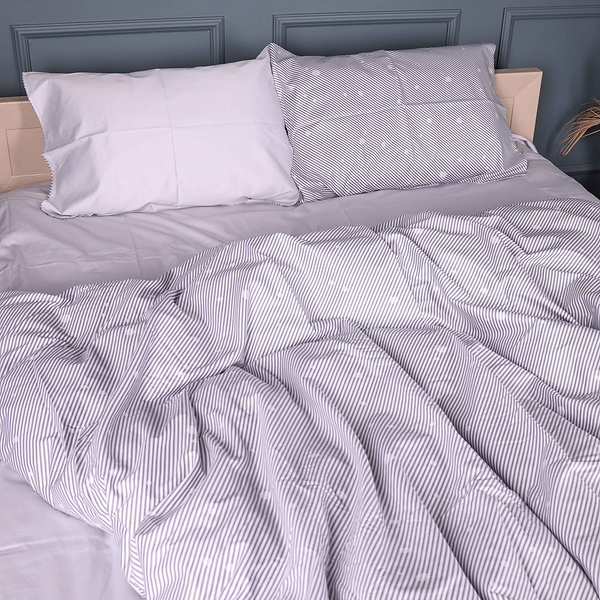 Фото - Комплект постельного белья MirSon 175х210 см 22-1437 Minimal Gray Hearts (2200012405192)