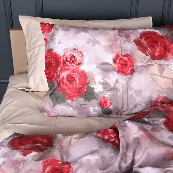 Фото - Комплект постельного белья MirSon 175х210 см 22-1438 Royal Red Roses (2200012405444)