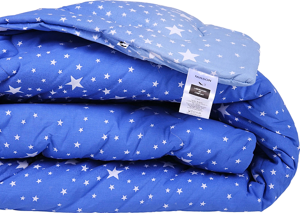 Фото - Ковдра літня полуторна MirSon Бавовняна №235 Сolor Fun Line 17-0432 Milky Way 155х215 см +нав 2 шт. (2200010856606)