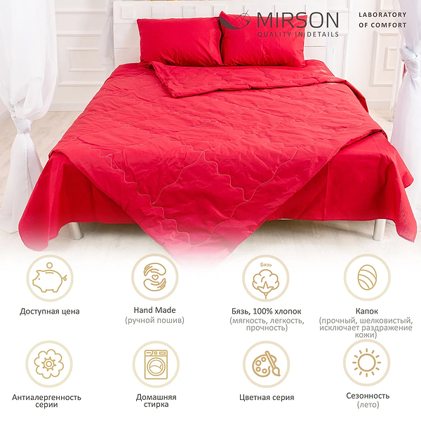 Фото - Ковдра літня полуторна MirSon Eco-Soft №2336 Edmonda 140x205 (2200003029543)