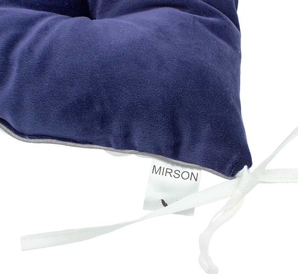 Фото - Подушка для стула MirSon 28-0006 Navy blue Velvet 50х50 см (2200006275794)