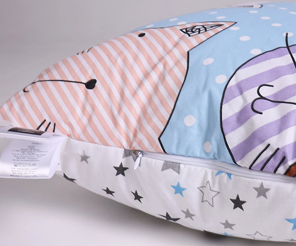 Фото - Подушка стандартная MirSon хлопковая Whales (2200004815145)