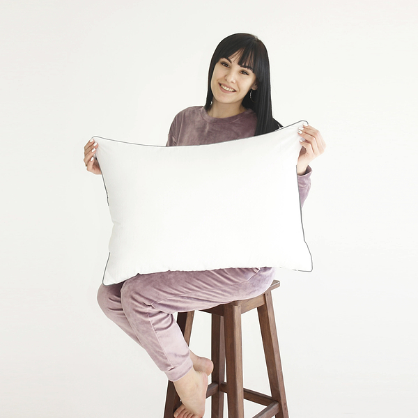 Фото - Подушка стандартна MirSon шовкова 40*60 №2746 Royal Silver Silk середня (2200005198803)