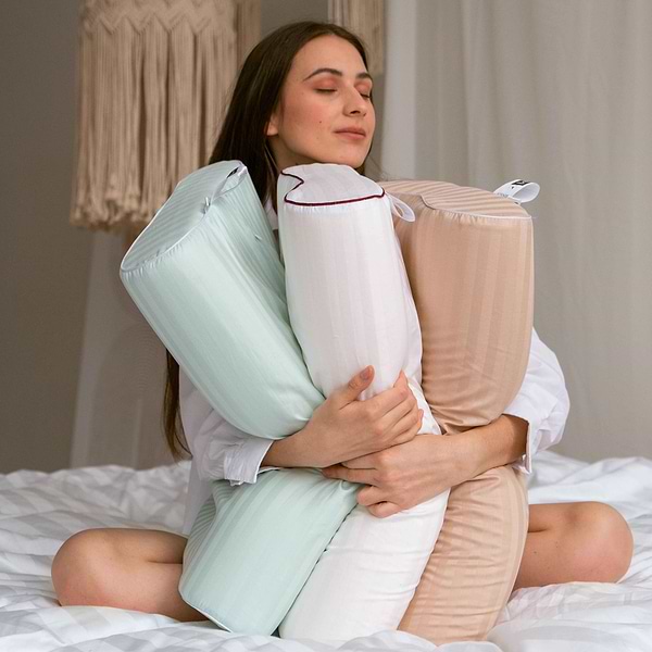 Фото - Подушка ортопедична MirSon №6003 Noble stripe Royal Pearl 58х40х10.5 (2200003260724)