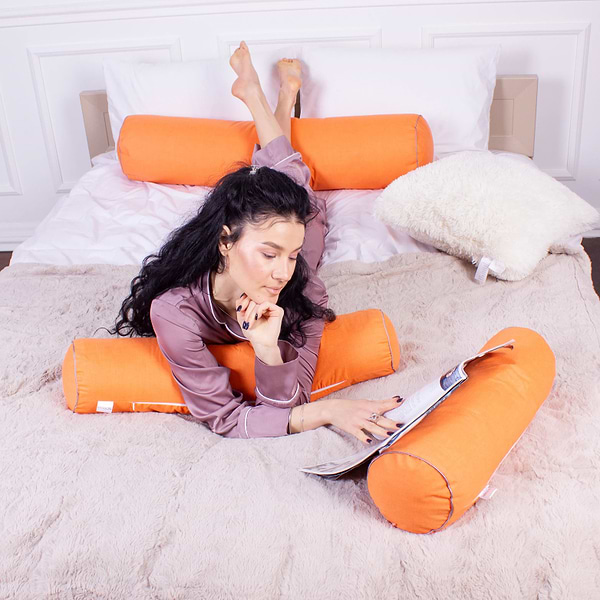 Фото - Подушка валик MirSon №8519 Naturale Line 16-1364 Palermo 50% Memory 15x50 см (2200006340287)