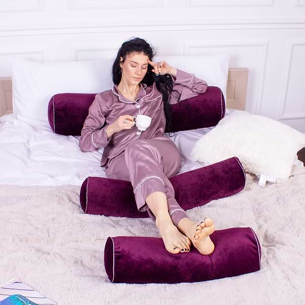 Фото - Подушка валик MirSon №8392 Velvet Line 28-0002 Excalibur Tencel 60х20 см (2200006253396)