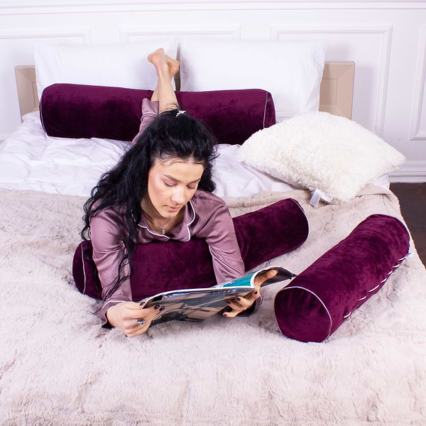 Фото - Подушка валик MirSon №8392 Velvet Line 28-0002 Excalibur Tencel 60х20 см (2200006253396)