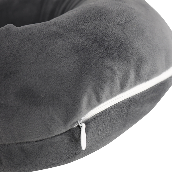 Фото - Подушка дорожная MirSon №8777 Velvet Line 28-0005 Ashen 100% Memory (2200006348627)