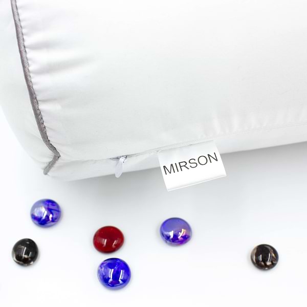 Фото - Подушка валик MirSon №8337 Eco Line White BamBoo 100х16 см (2200006250111)