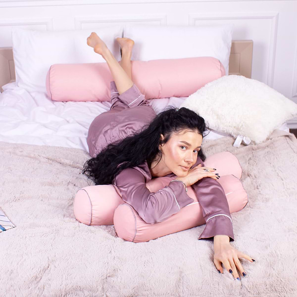 Фото - Подушка валик MirSon №8531 Eco Line Coral 100% Memory 60х20 см (2200006343172)