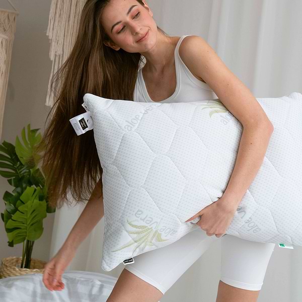 Фото - Подушка стандартная MirSon №807 Alberto EcoSilk Hand made 50х70 см (2200003037241)