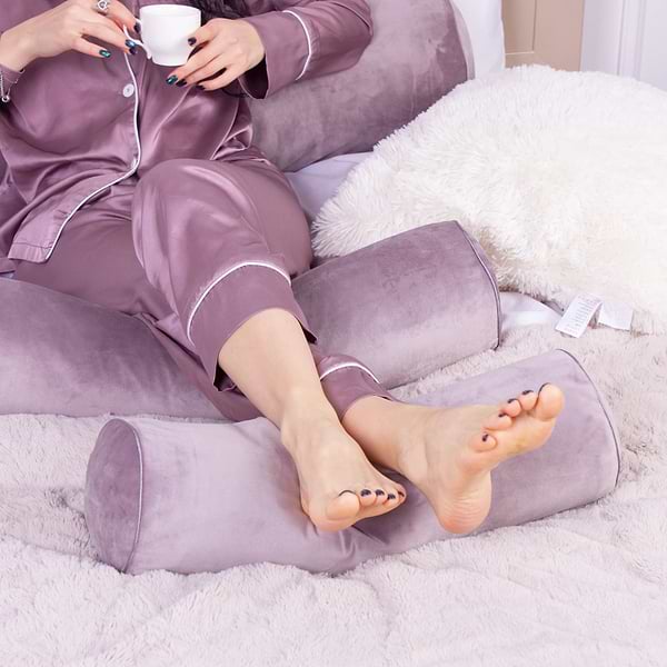 Фото - Подушка валик MirSon №8129 Velvet Line 28-0005 Ashen EcoSilk 100х20 см (2200006249191)