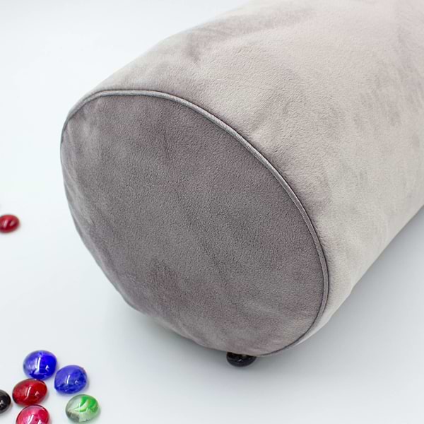 Фото - Подушка валик MirSon №8129 Velvet Line 28-0005 Ashen EcoSilk 100х20 см (2200006249191)