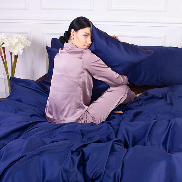 Фото - Комплект постільної білизни MirSon King Size 0211+4052 Azure 220х240 (2200001169623)