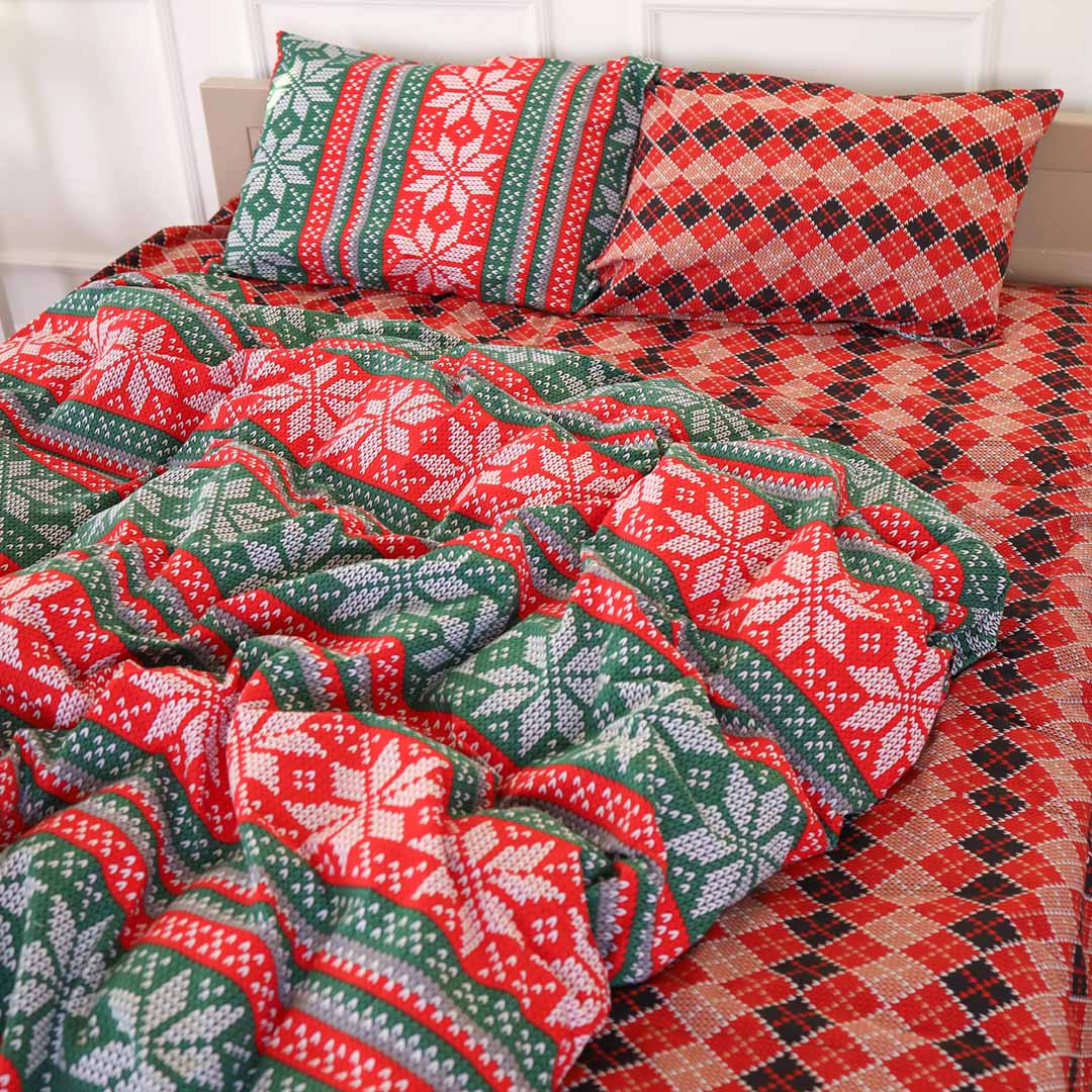 Простирадло полуторне MirSon Бязь 17-0659 Christmas 150х220 см (2200009612619)
