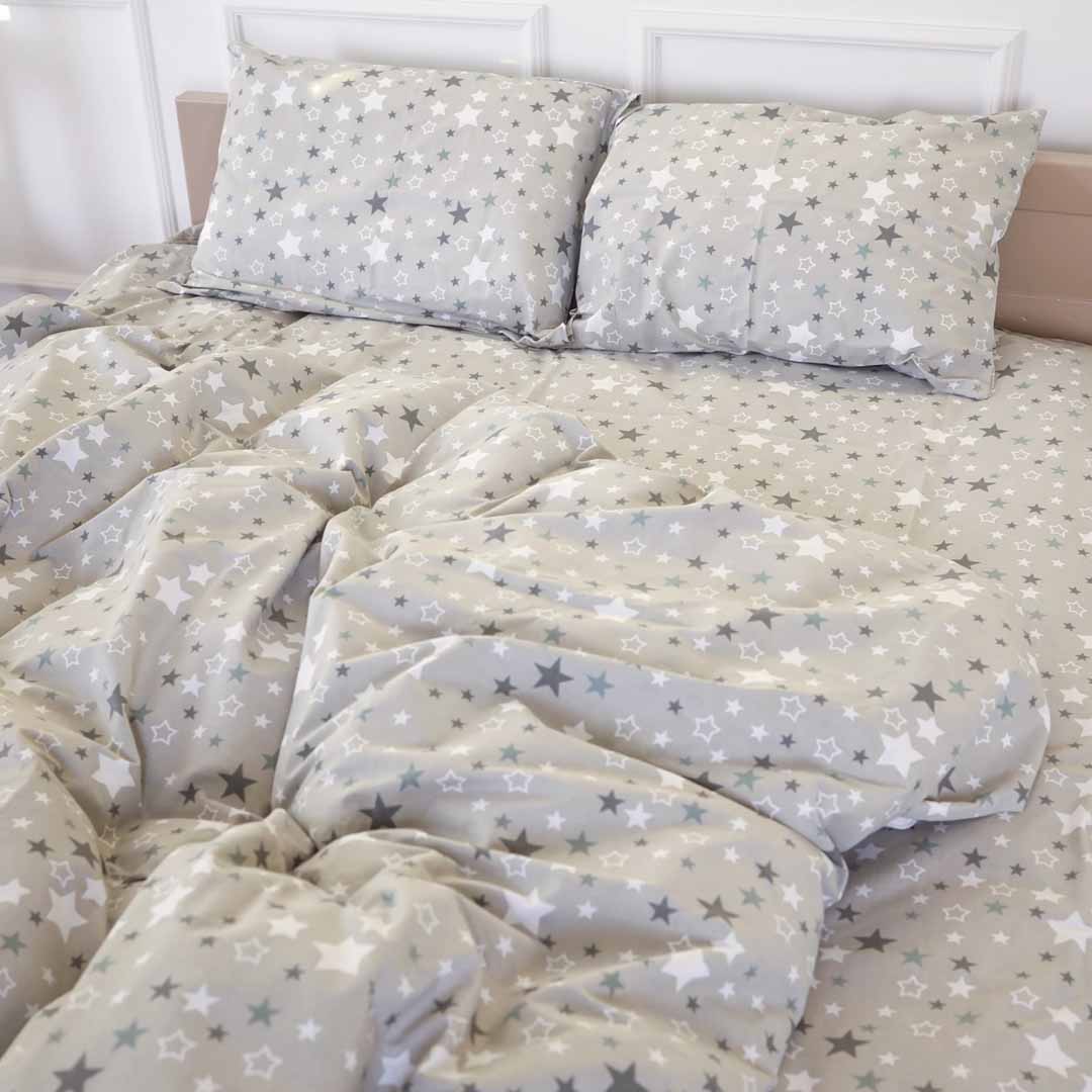 Простирадло полуторне MirSon Бязь 17-0660 Gray sky 150х220 см (2200009620263)
