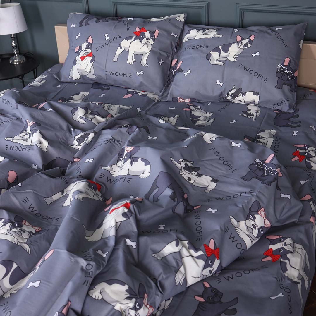 Комплект постільної білизни дитячий MirSon Бязь 17-0663 Cute Pug 110х140 (2200010011326)
