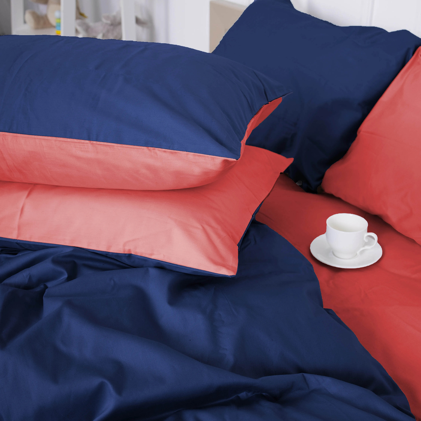 Комплект постільної білизни MirSon King Size 0132+4052 Delphinium 220х240 (2200001169524)