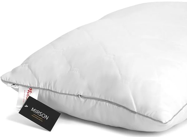 Фото - Подушка стандартна MirSon шовкова Eco Silver 0546 Середня 50х70 см (2200000393449)