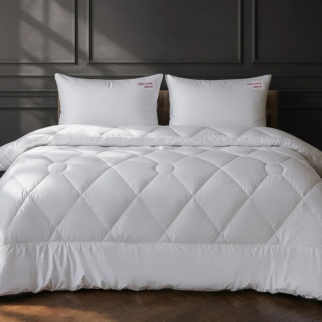 Ковдра зимова двоспальна євро MirSon EcoSilk №1311 DeLuxe Hand Made 220x240 см (2200001529977)