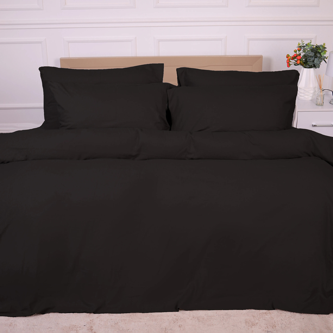 Простирадло євро MirSon Фланель 002 Black 200x220 см (2200009648595)