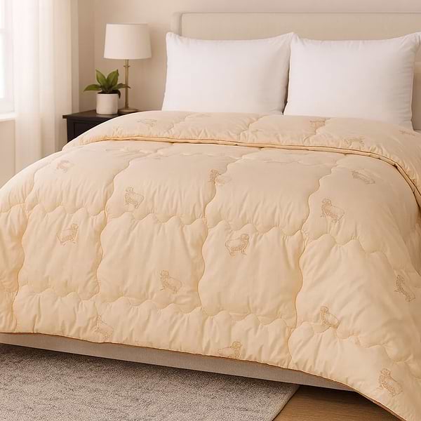 Фото - Ковдра зимова двоспальна євро MirSon Gold Camel Hand Made 175 220x240 см (2200000460844)